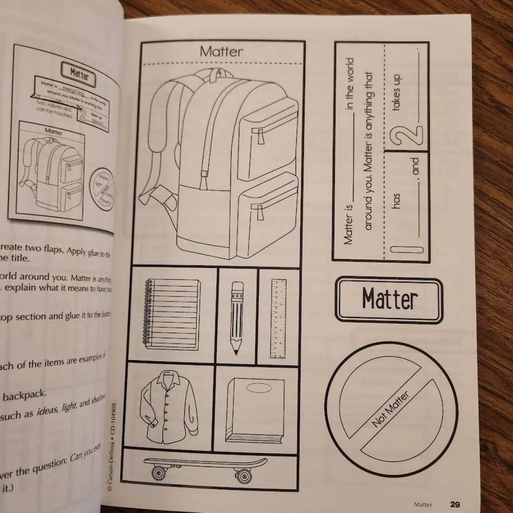 Carson Dellosa Science Interactive Notebook 4th Grade Book Workbook Activity Boo